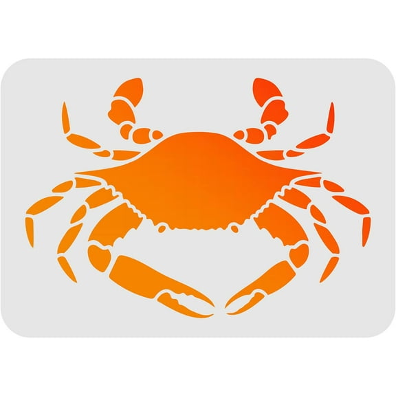 Crab Stencils 11.7x8.3 Inch/29.7x21cm Ocean Animal Stencil Templates Decoration Sea Creatures Stencil for Painting On Wood Canvas Paper Fabric Walls Furniture