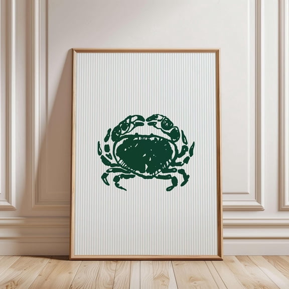 Crab Wall Art Poster Trendy Seafood Kitchen Decor Poster Decor For Living Room Bedroom, Unframed Poster Size 8x12 F03.1.14l2247