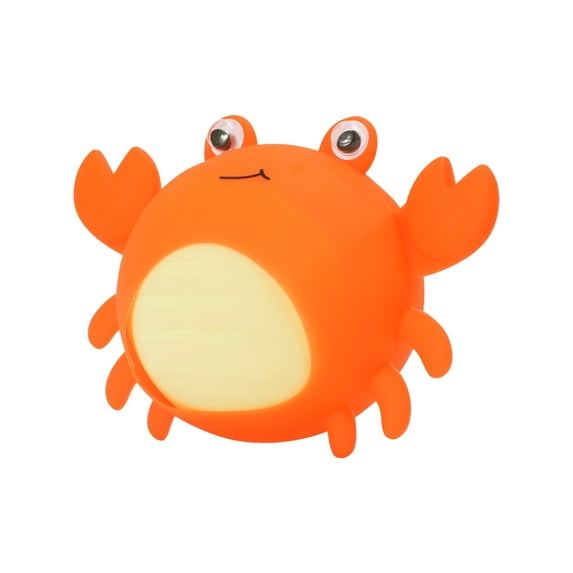 Crab Water Ball Reusable Splash Toy Summer Pool Game Squeeze Floating Bath Ball Outdoor Beach Activity Backyard Water Fun Orange