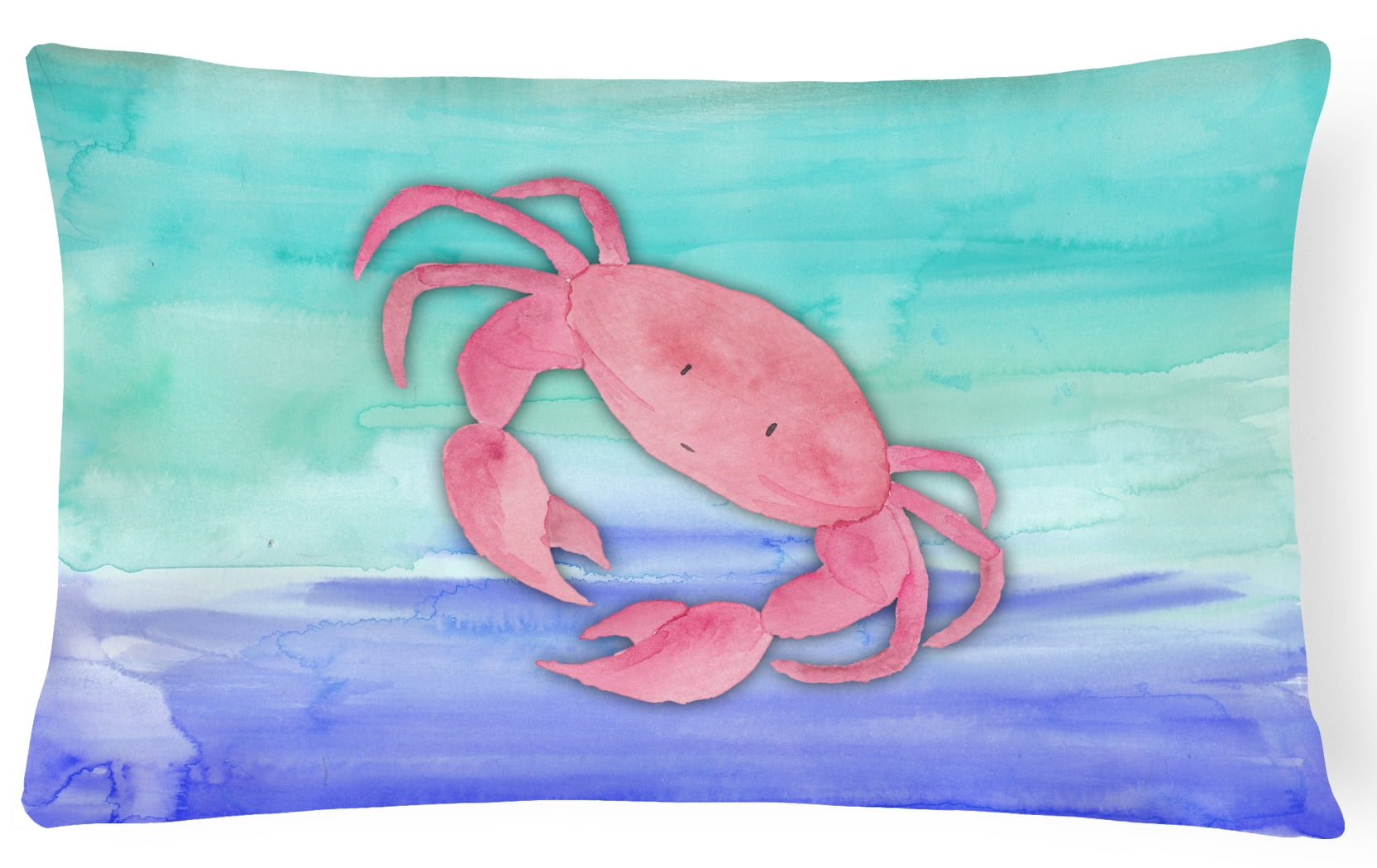Crab Watercolor Canvas Fabric Decorative Pillow
