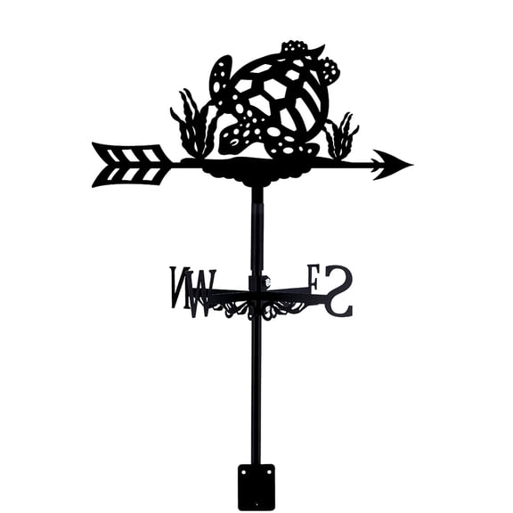 Crab Weathervane Aquatic Animal Iron Wind Vane Wrought Roof Garden Direction Outdoor Farmhouse Garden Courtyard Decoration Sign Wind Spinner Design