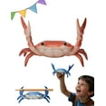 thumbnail image 1 of Crab-shaped desktop pen holder, weightlifting crab pen holder and storage rack, desktop organizer, and novelty glasses holder, suitable for home, parties, office, and desk use., 1 of 7