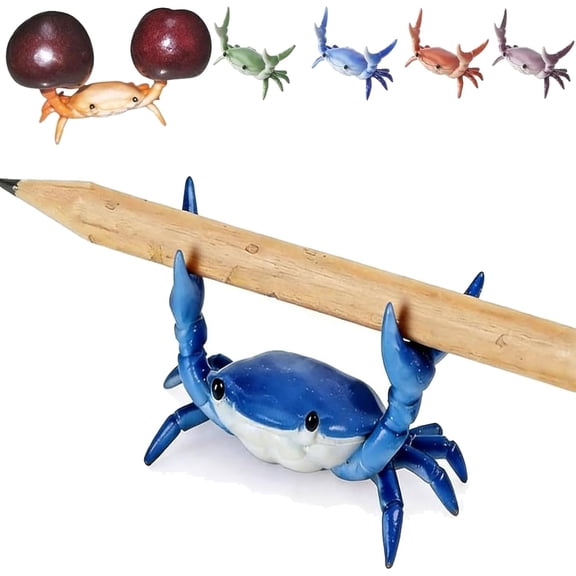Crab shaped pen holder, desktop decoration, pencil holder, office supplies storage box, desktop accessories and office space organizer.