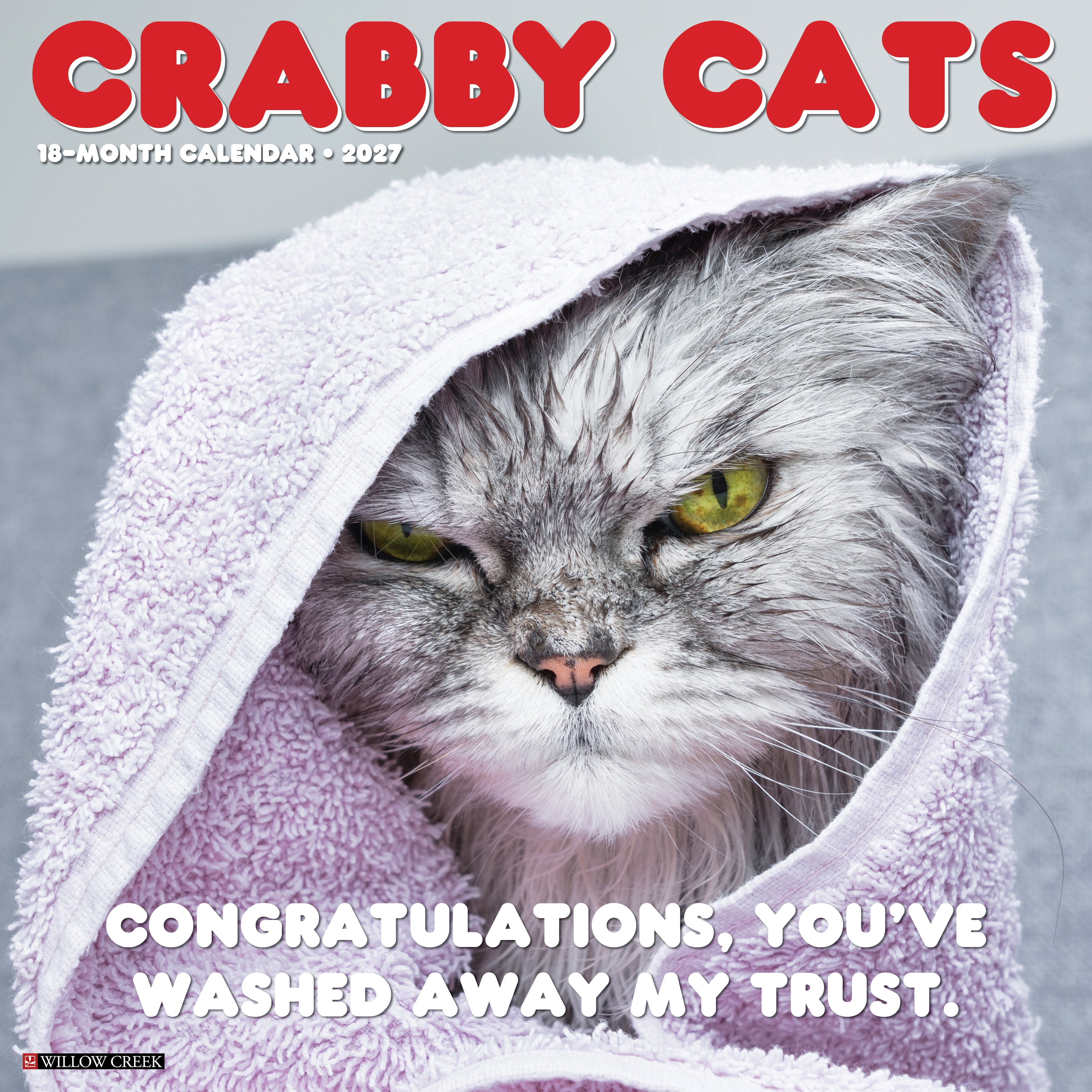 Willow Creek Press, Crabby Cats 2027 Wall Calendar