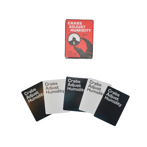 Crabs Adjust HumidityEnglish Version of the Card Game, Fun Question-And-Answer Game, Board Game, Interactive Tabletop Game, Includes 112 Cards, a Must-Have Party Gift, Suitable for Christmas and Ha