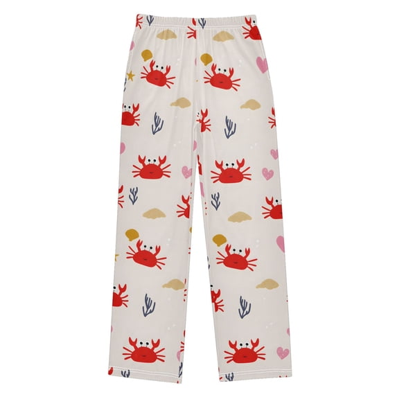 Crabs Shell Pattern Pajama Pants Soft Lightweight Lounge Pants Bottoms Sleep Pants Warm Comfy