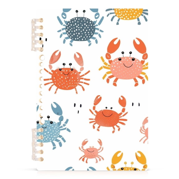 Crabs Spiral Journal Notebook College Ruled Notebook 8.3" x 5.7" A5 Lined Thick Paper Page