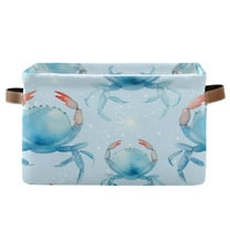 Crabs Storage Basket Large Foldable Storage Bin Laundry Baskets Toys Box Book Foldable Organizer Bag 14.2x10.2x8.3 Inches 1 PC