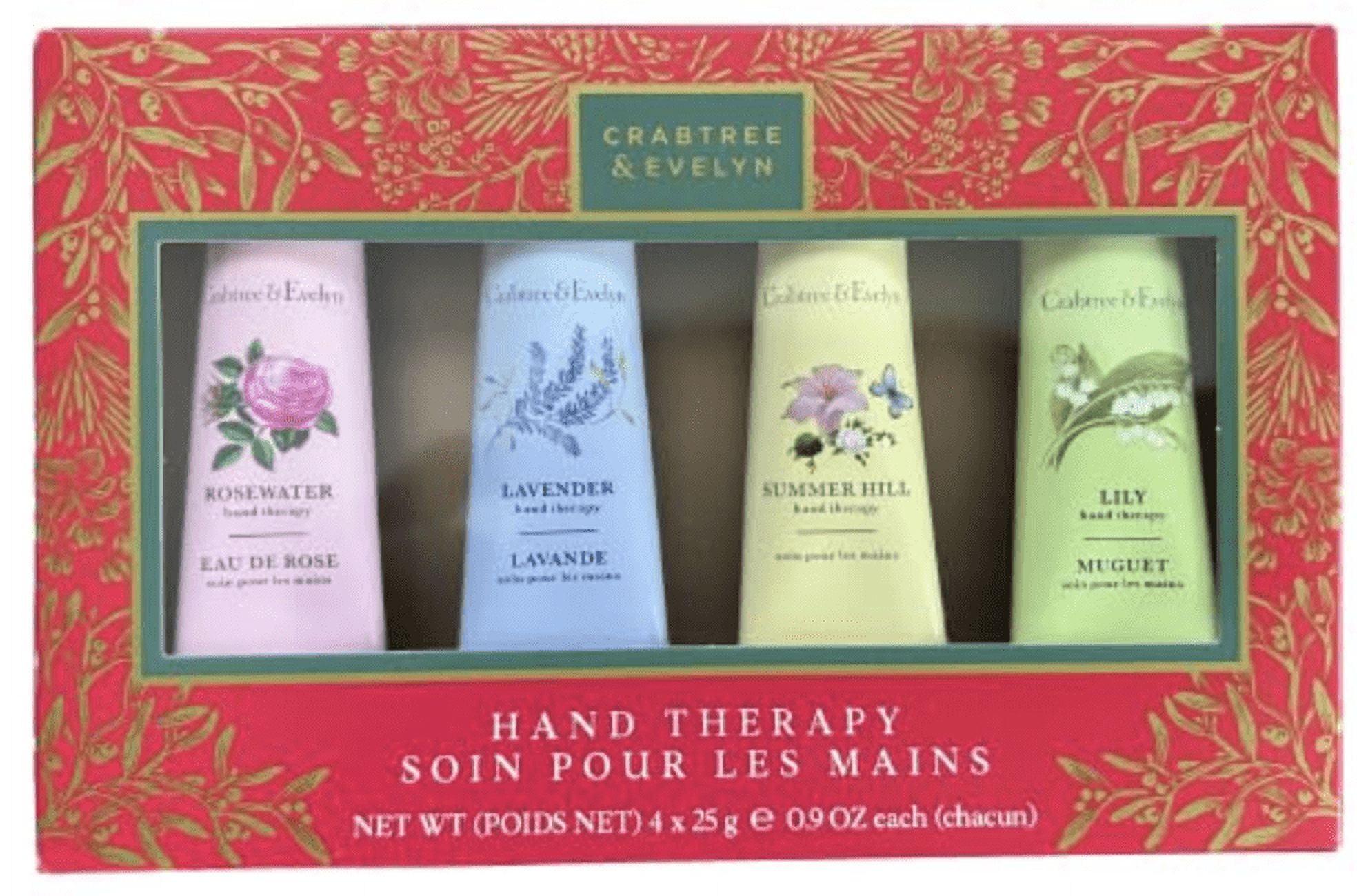 Crabtree And Evelyn Hand Therapy Set, 4 pc .9 Oz each, Rosewater