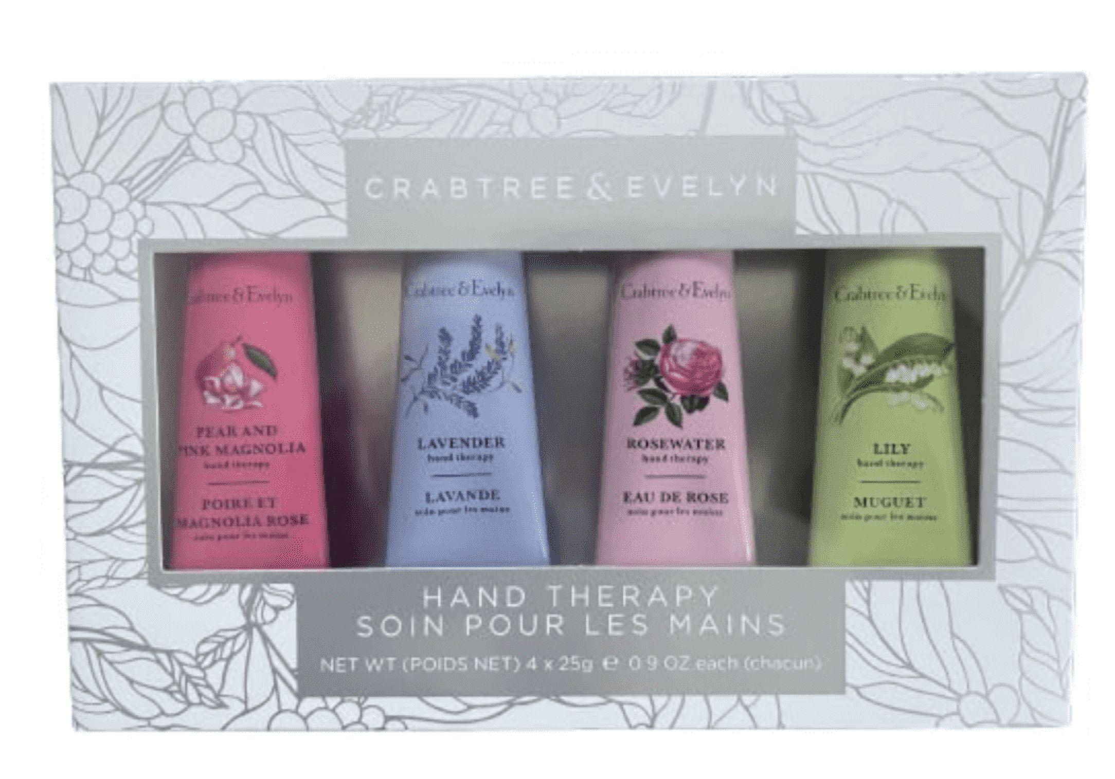 Crabtree & Evelyn Hand Therapy 4 Pack Gift Set (Rosewater, Lavender