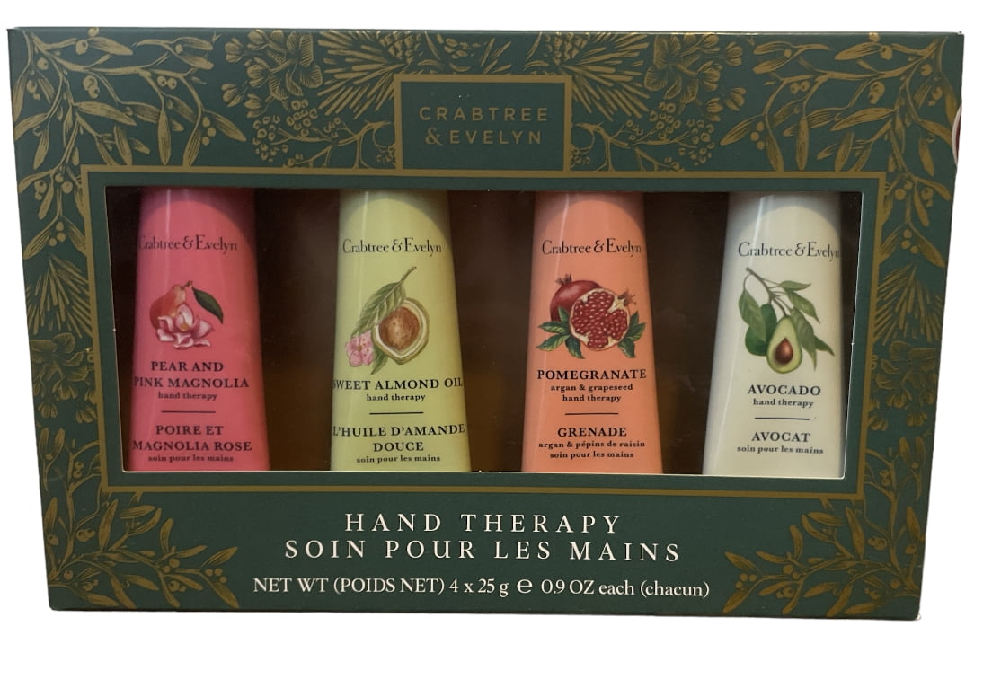 Crabtree & Evelyn Hand Therapy 4pc Set (Pear and Pink Magnolia, Sweet