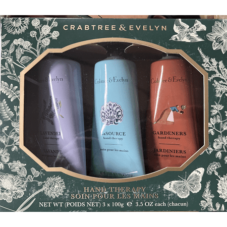 Crabtree & Evelyn Hand Therapy Trio: Lavender, La Source, & Gardeners 3.5 oz