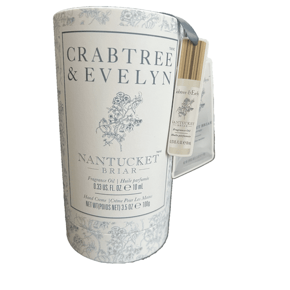Crabtree & Evelyn Nantucket Briar Fragrance Oil Rollerball & Hand Creme Gift Set