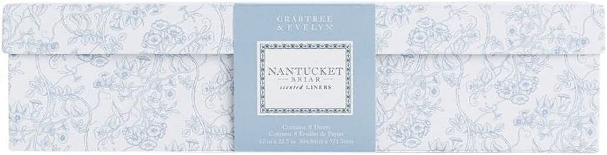 Crabtree & Evelyn Scented Nantucket Briar Drawer Liner, 12 in x 22.5 in