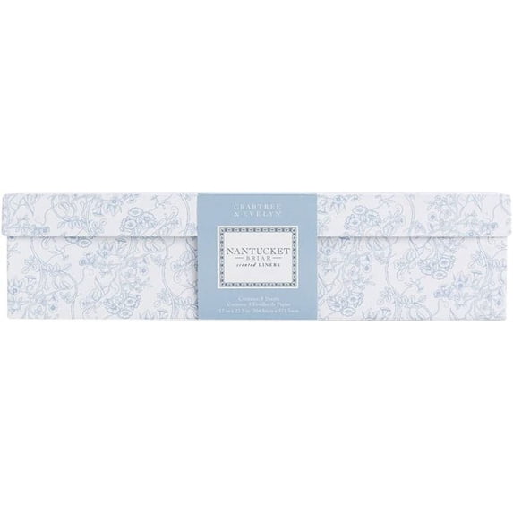 Crabtree & Evelyn Paper Drawer Liner Nantucket Briar 12 in x 22.5 in 8 Sheets