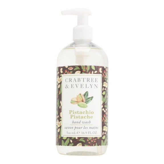 Crabtree & Evelyn Pistachio Hand Wash 500mL (16.9 FL OZ) Gentle & Nourishing Liquid Hand Soap with Aloe & Glycerin