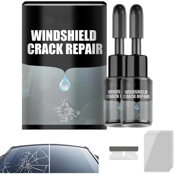 Crack Fix Pro Windshield Repair, Car Windshield Crack Repair Fluid, Automotive Glass Repair Fluid, Quick Fix Windshield & Glass Repair Tools for Chips and Cracks