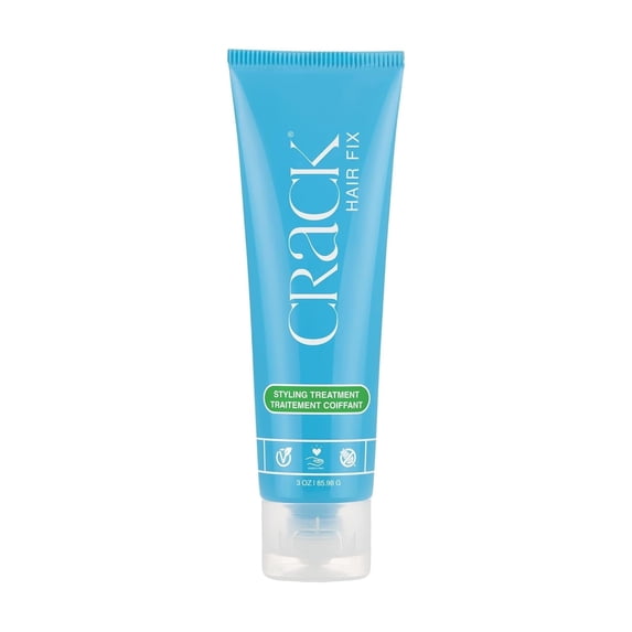 Crack Hair Fix Frizz Control & Heat Protection Hair Styling Cream, 3 oz