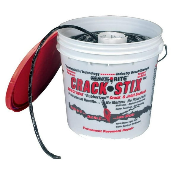 Crack Stix Crack Filler, Pail, Black, Crack Rite 2060