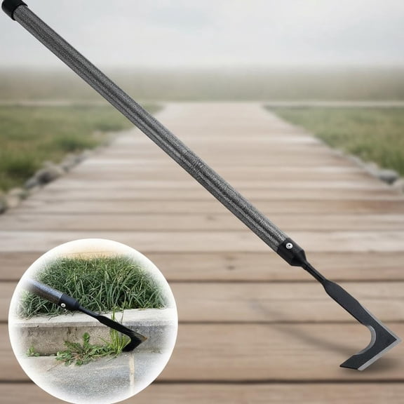 Crack Weeder, Manual Crevice Weeding Tool Weed Puller for Sidewalk Paver Deck Boards, Metal Handle
