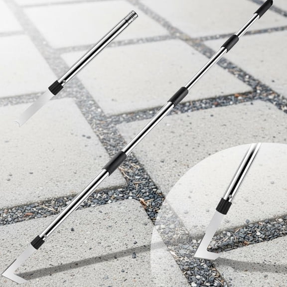 Crack Weeder Tool Set, Long Handle Crevice Weeding Tool for Gardening Weed Remover, Manual Crack Weeder Puller, Durable Weeding Tool for Patio Sidewalk Driveway Cracks