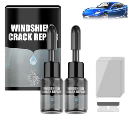 CrackFix Pro Kit, 2026 Upgrade Crack Fix Pro Windshield Repair, Car Windshield Crack Repair Kit, Car Glass Repairs Without Stress,Black-ps2