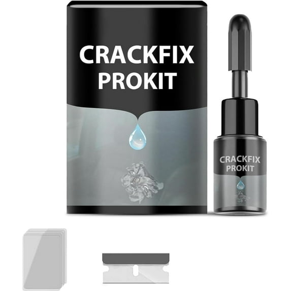 CrackFix Pro Kit,CrackFix Pro Kit Nexa Car Windshield Crack Repair Fluid Kits,Repair Fluid Quick Fix for Chips, Cracks, Star-Shaped Crack,Car Glass Repairs Without Stress (1Set)