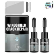 CrackFix Pro Kit - Glass Repair Kit Windshield, Professional-Grade Auto Glass Resin, Quick Fix for Chips & Cracks, DIY Windshield Repair for Cars & Trucks 2 Set