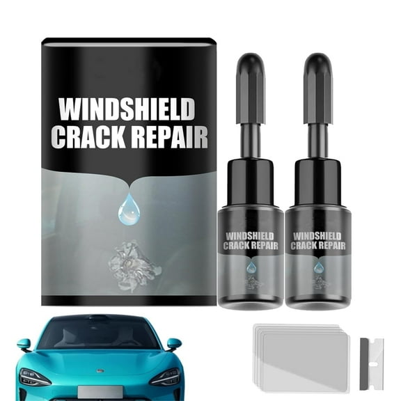 SITIEDAN CrackFix Pro Kit - Glass Repair Kit Windshield, Repair Fluid Quick Fix for Chips, Cracks, Star-Shaped Crack (pack of 2)