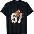 thumbnail image 1 of Cracked 67 Football Design for Lineman Short Sleeve Sports T-Shirt, 1 of 6