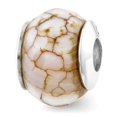 thumbnail image 1 of Cracked Agate w/ Shell Charm .925 Sterling Silver Antiqued Reflection Beads, 1 of 4