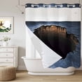 Cracked Earth No Hook Shower Curtain with Snap in Liner, Abyss Hole ...