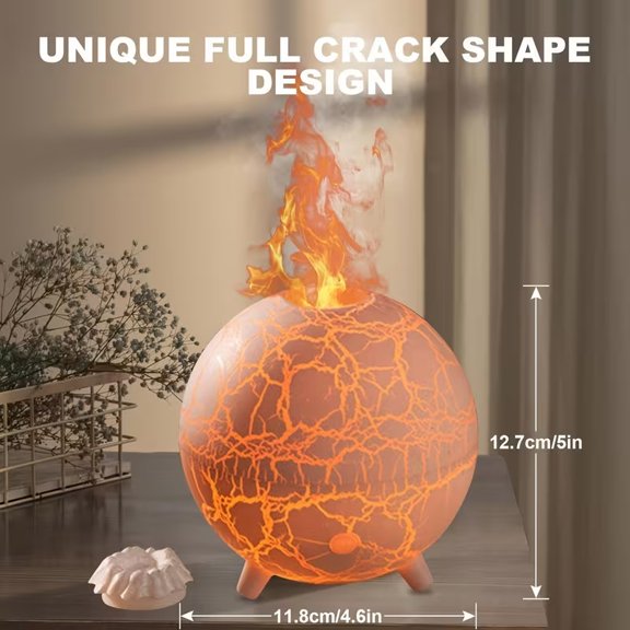 Cracked Earth Humidifier and Aromatherapy Diffuser - Stylish Essential Oil Atomizer for Home and Office