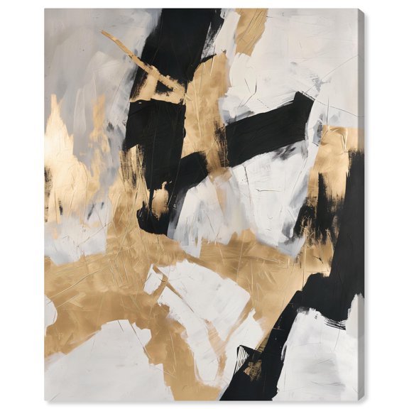 Cracked Gilt I Canvas Statement Abstract by Art Remedy, Gallery Wrapped, 30 x 36