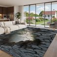 Cracked Ground Area Rug 8'x10', Non-Slip Washable Rectangle Large Area ...