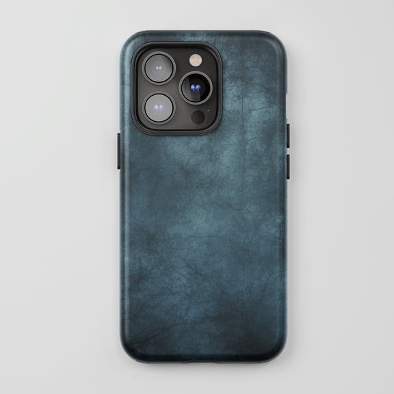 Cracked Texture Design for All iPhone Series Tough Phone Case Dark Blue