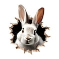 thumbnail image 1 of Cracked-Wall Bunny Sticker – Easter Rabbit Wall Decal – Peel & Stick Waterproof Vinyl Decoration for Doors, Windows, Walls or Furniture – Funny Spring Room Decor, 1 of 5