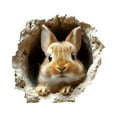 thumbnail image 1 of Cracked-Wall Bunny Sticker – Easter Rabbit Wall Decal – Peel & Stick Waterproof Vinyl Decoration for Doors, Windows, Walls or Furniture – Funny Spring Room Decor, 1 of 5