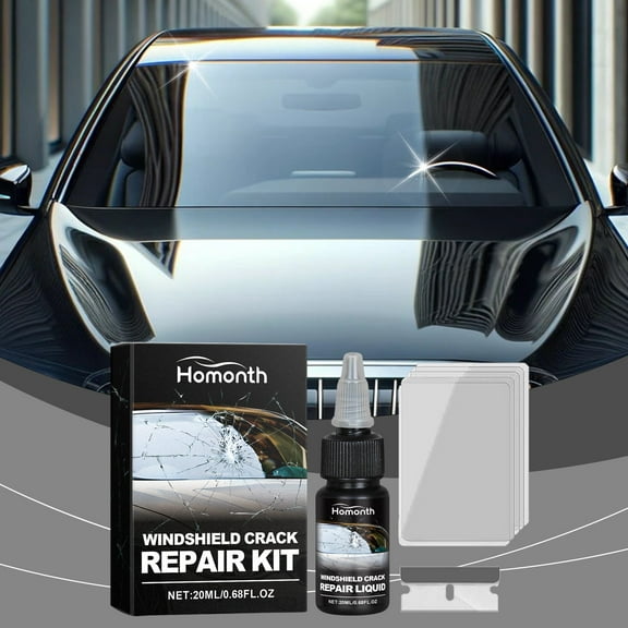 Cracked Windshield Repair Kit for Chips and Cracks, Car Windshield Crack Repair Kit, Glass Repair Liquid for Cracks, Rock Chip Repair Kit Windshield, Windshield Chip Repair Kit
