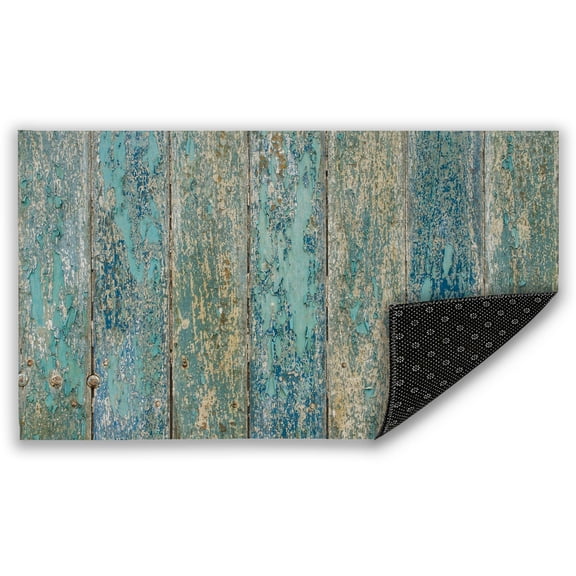 Cracked Wood Grain Doormat, Non-Slip Water-Absorbent Indoor/Outdoor Rug, Mud-Trapping Washable Entryway Mat