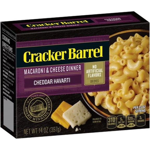 Cracker Barrel Cheddar Havarti Macaroni & Cheese (Pack of 20)