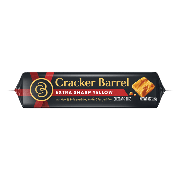 Cracker Barrel Extra Sharp Yellow Cheddar Cheese 8 oz Chunk