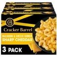 thumbnail image 1 of Cracker Barrel Sharp Cheddar Mac N Cheese Macaroni and Cheese Dinner, 3 ct Pack, 14 oz Boxes, 1 of 14