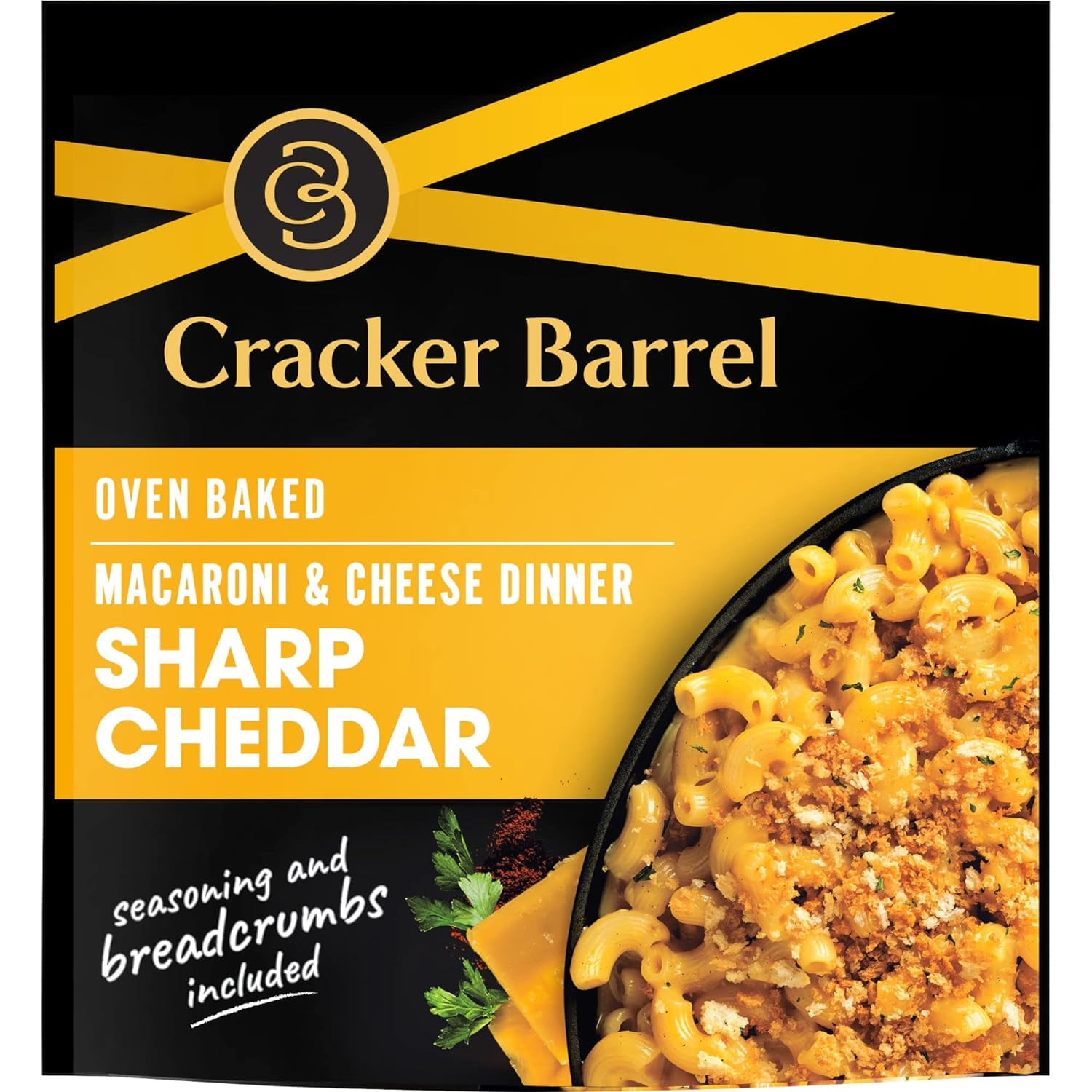 Cracker Barrel Sharp Cheddar Oven Baked Macaroni & Cheese Dinner (12.3 oz Bag)