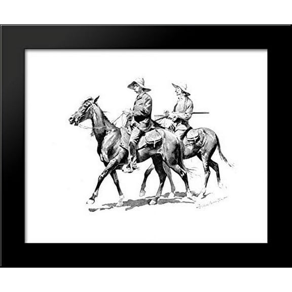 Cracker Cowboys of Florida 20x24 Framed Art Print by Remington, Frederic