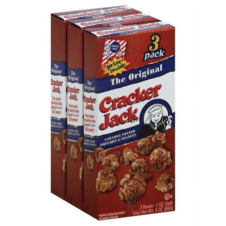 Cracker Jack Caramel Coated Popcorn & Peanut, 1 Oz., 3 Count