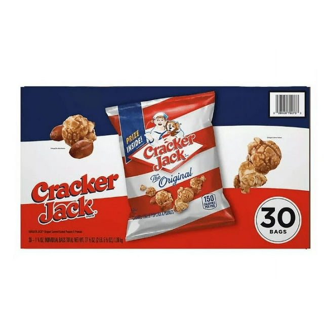 Cracker Jack Original Caramel Coated Popcorn & Peanuts Snacks, 30 pk./1