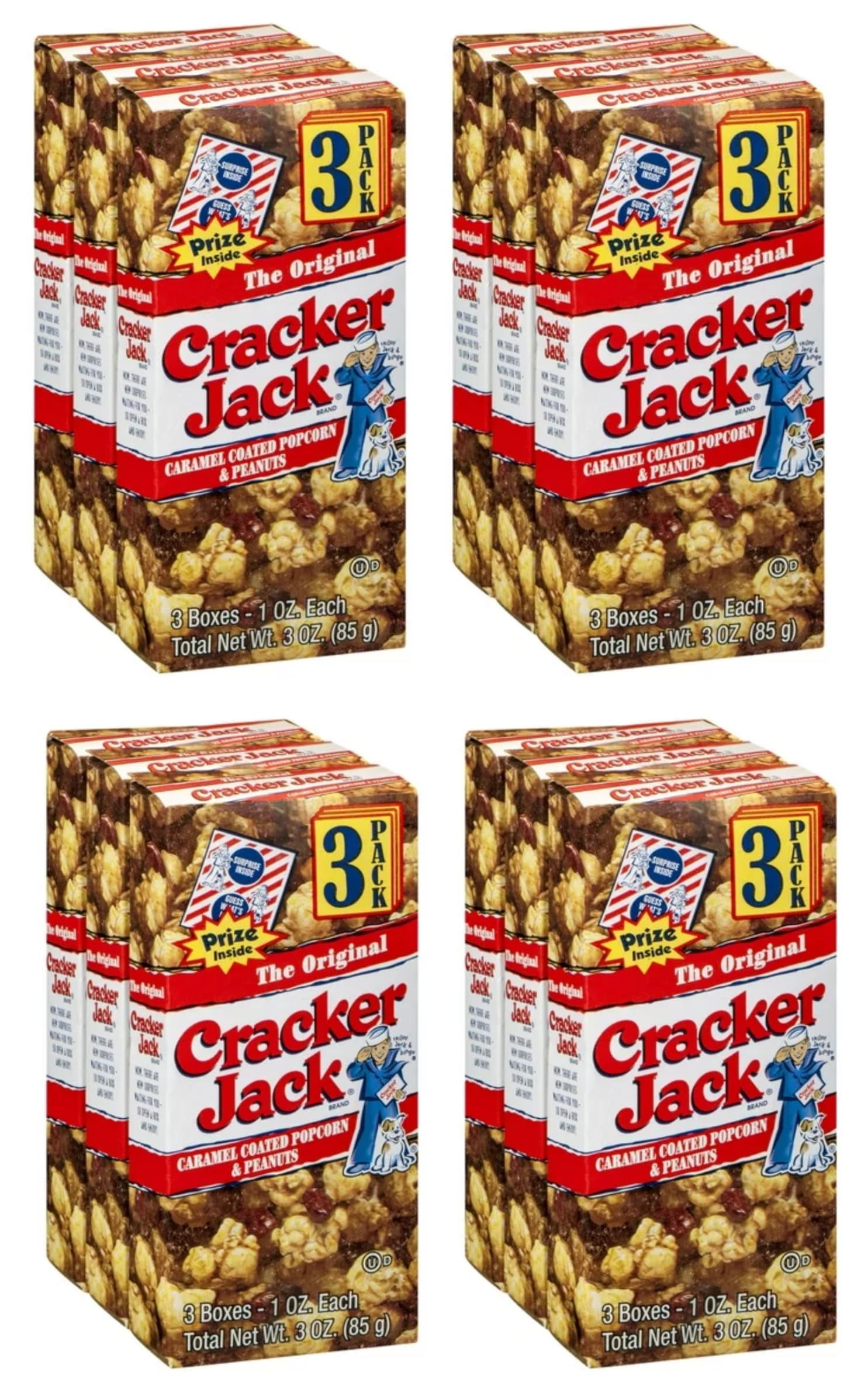 Cracker Jacks - Original OIF8 Cracker Jacks - 3 Box Bundles - 4 Bundles ...