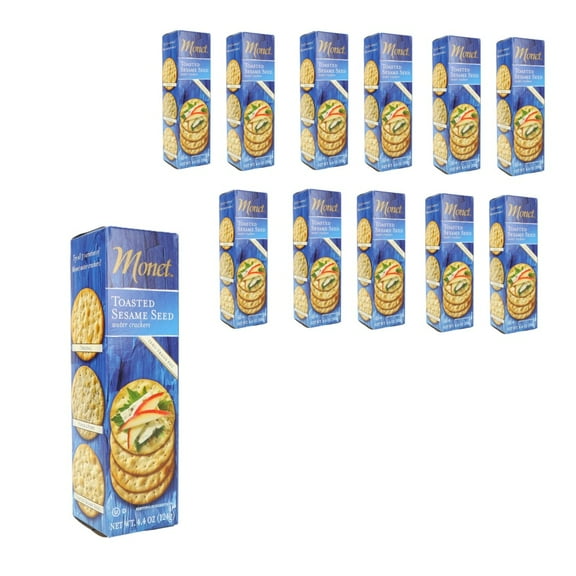 Monet Sesame Water Cracker 4.4 OZ, 12 Pack
