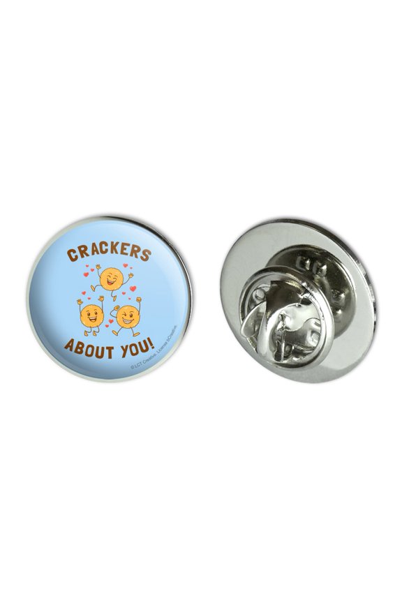 Crackers About You Crazy Love Funny Humor Metal 0.75" Lapel Hat Pin Tie Tack Pinback